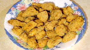 Вкусные наггетсы запечённые в духовке.