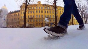 It's winter again, it's a blizzard again...  ❄❄❄ Today in St. Petersburg.