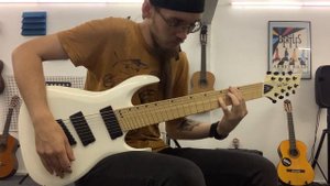 Восьмиструн Harley Benton R-458 WH Fanfret после отстройки