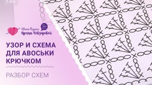 Узор и схема для авоськи крючком | Вяжем по схеме