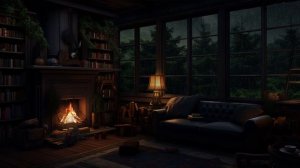 Ноктюрн природы: звуки дождя и элегантность камина | Релаксация под звуки дождя - Для релаксации