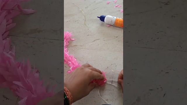 DIY Wisteria flowers/ Crepe paper flowers/Paper Craft#aartiscreativity#craft#diypapercraft