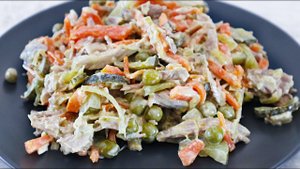 Как накормить мужчину. 3 салата из свинины. Сытно и очень вкусно