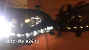 Передние фары Опель Зафира А черные тюнинг