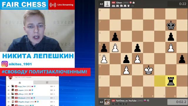 Titled Tuesday 09.02.2021 Играет Дмитрий Андрейкин, комментирует Никита Лепёшкин! смотреть онлайн