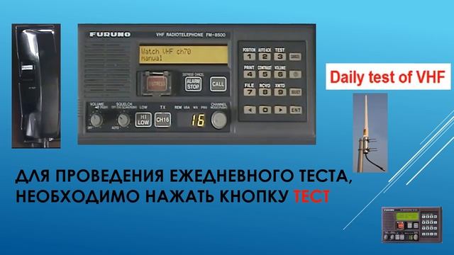 23.7. Ежедневный Тест/Проверка  стационарной УКВ радиостанции.