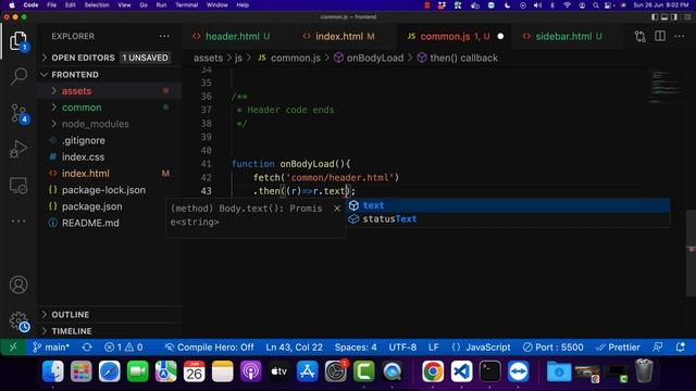 Load content with Ajax | Google Contacts Clone in Javascript, Node.js, Express.js and MySQL | Part
