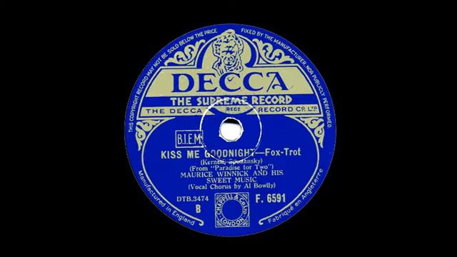 Maurice Winnick and his sweet music Kiss me goodnight смотреть онлайн