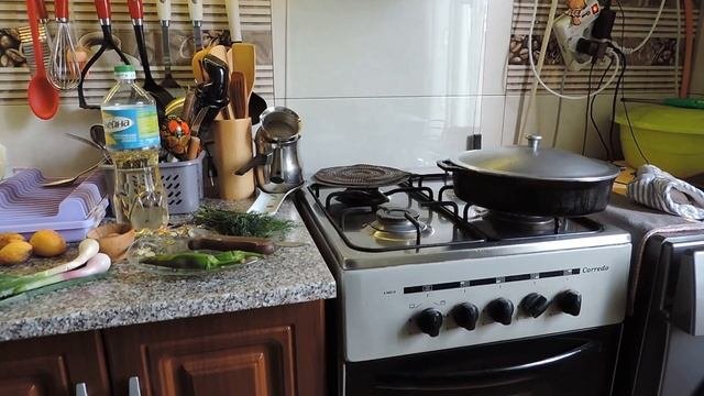 Жареная Картошка по Грузински.жарим просроченный отварной картофель...