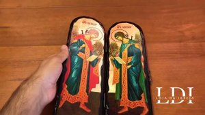 Икона складень Архангелы Михаил и Гавриил