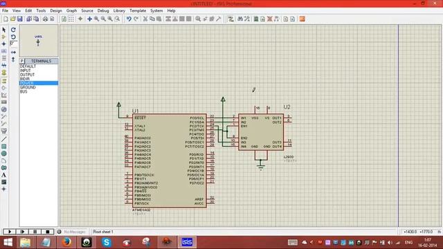 Interfacing of Bipolar Stepper Motor through AVR in ISIS Proteus