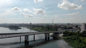 город Кемерово,  видео 4К, Смотровая площадка - "ПАМЯТЬ ШАХТЕРАМ КУЗБАССА", кузнецкий мост.