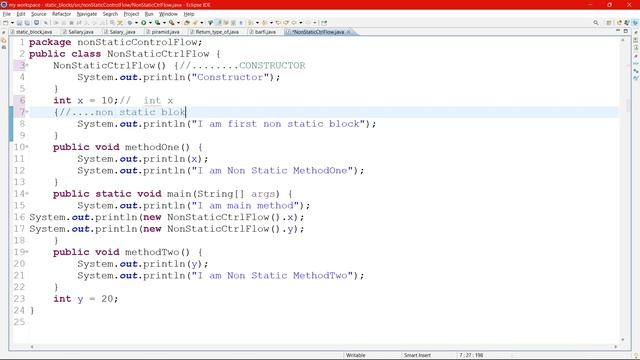 Static, non static(Constructor)and Control flow By Rinku sir (19/12/2022) смотреть онлайн