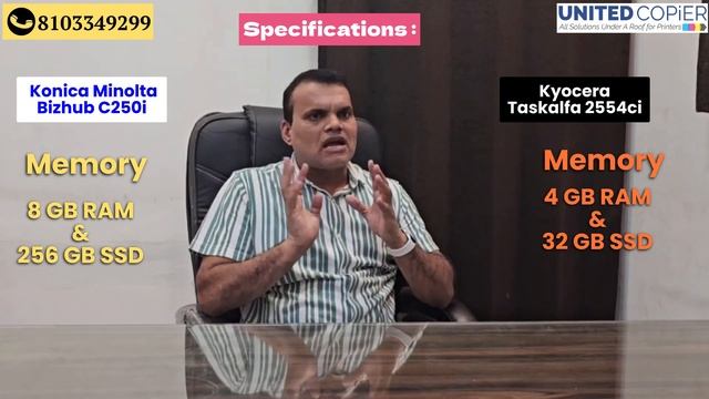 Konica Minolta Bizhub C250i vs Kyocera Taskalfa 2554ci : Features, Performance, and Price Compariso