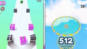 Satisfying Mobile Game / Jelly Runner 2048 vs jelly tube run 2048 Gameplay New levels part #5