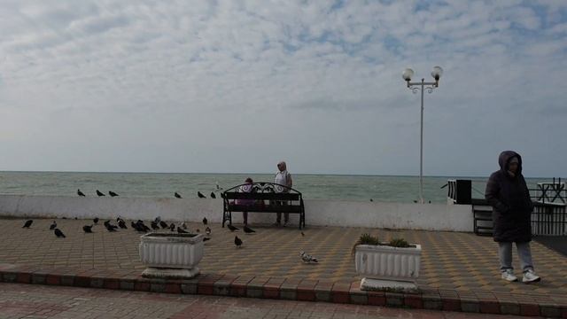 Горы в снегу. Улица Калараша. Пляж Калипсо. Лазаревское Сочи. Кафе Бриз. Погода 7 марта 2023. смотреть онлайн