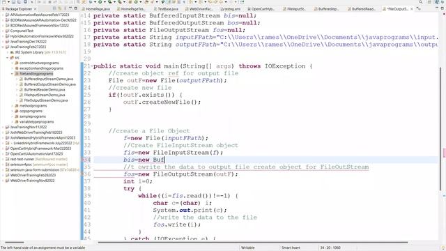 CoreJava Filehandling Programs April 07 2023 смотреть онлайн
