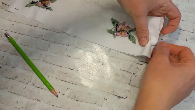 DIY/ШЬЮ БАНТ С РУЧНОЙ ВЫШИВКОЙ #sew#ручнаяработа#шьюсама