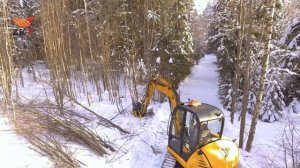 Валочная головка ZKT-TMK-200 с коллектором на базе экскаватора