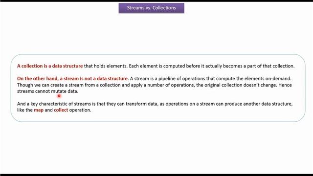 What is the difference between Stream vs Collection? - Version4 | Java 8 streams | Streams in Java смотреть онлайн