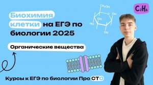 Биохимия клетки (органические вещества) | Курсы к ЕГЭ по Биологии ПроСТО | ЕГЭ 2025