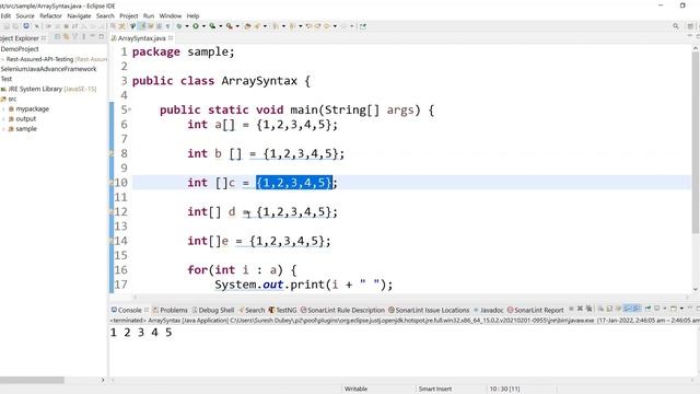 Correct Syntax For Array Declaration in Java | SONAR Rule For Array DESIGNATORS | Coding Standards