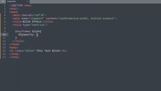 CREATE TEXT BLINK ANIMATION USE ONLY HTML AND CSS #html #css #webdevelopment