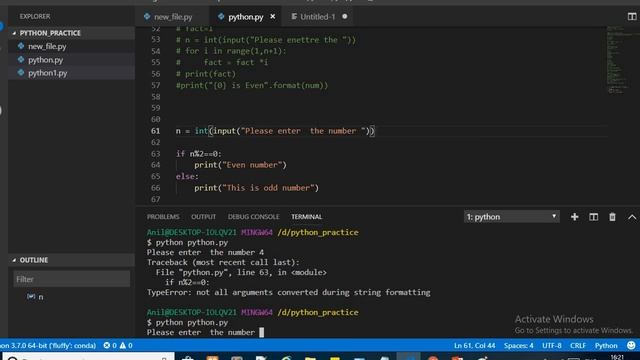 Check Even/Odd Number in python