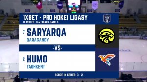 САРЫАРКА - ХУМО 05.03.24 ? 1xBet PRO HOKEI LIGASY 2024