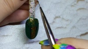 Дизайн ногтей с наклейками и со слюдой с алиэкспресс. Дизайн с блёстками.