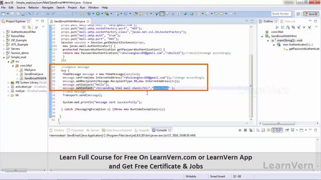 Learn how to send HTML Content via Email in Java смотреть онлайн