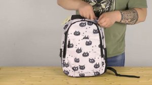 Распаковка GoPack Education для девочек 500 г 43x29x13 21 л Black cats (GO20-131M-1)