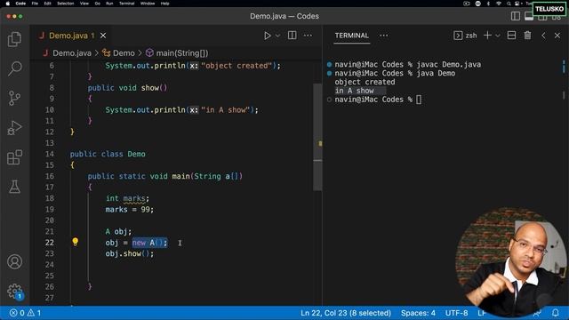 #47 Anonymous Object in java
