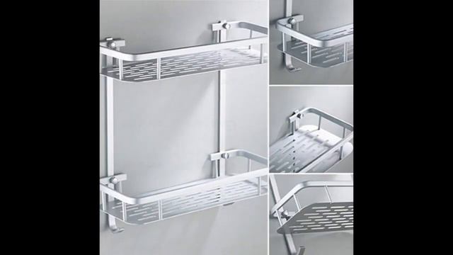 HOME CUBE 2 Layer Aluminum Multipurpose Kitchen Bathroom Shelf Wall Mount Storage Rack Bathroom Rac смотреть онлайн