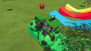 TRACTORS BALLS OF COLORS ! TRANSPORTING TRACTOR BALLS WITH COLORED TRUCKS ! Farming Simulator 22