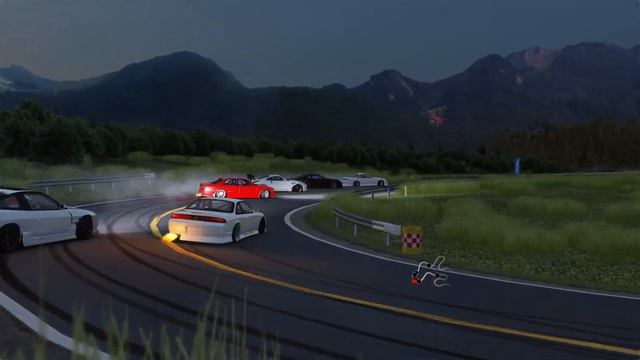 Assetto Corsa Drift Playground (6-7 car train!) смотреть онлайн