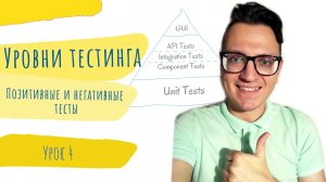 #4 Уровни тестирования. Позитивные и негативные тесты