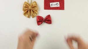 Новогодние игрушки | Бантик из глиттерного фоамирана | DIY christmas ornaments