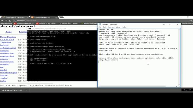 Langkah Langkah Tutorial Install Yii2 Advanced, Step by Step Install Yii2 Advanced смотреть онлайн