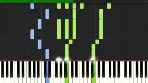 Nick Cave - "Henry Lee" piano tutorial by synthesia Ник Кейв