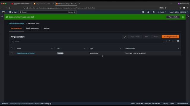 AWS SSM Parameter Store with Lambda using Python, Lambda function