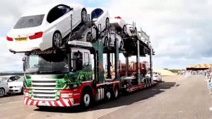 Погрузка автомобилей на автовоз