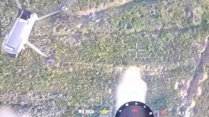 ВСУчные дроны продолжают падать запутываясь в наброшенных сверху сетях