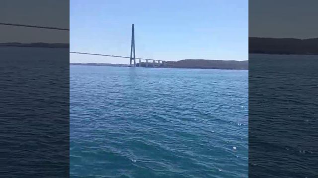 Аренда катера, Владивосток, мост на остров Русский ))
