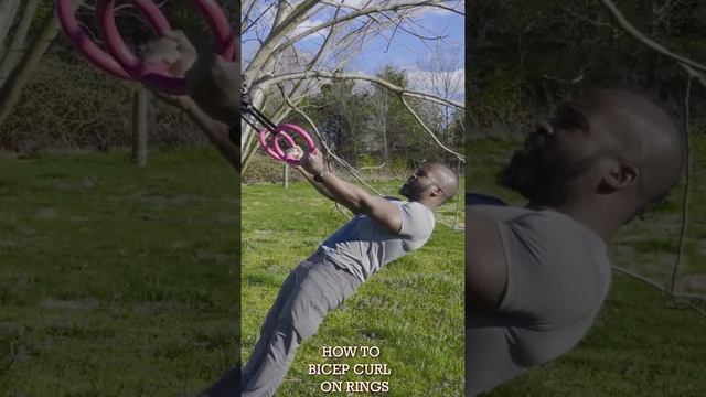 How To Bicep Curl On Rings using your bodyweight.