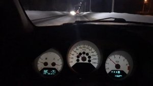 Подсветка приборной панели в темное время суток в штатном режиме. Dodge Caliber.