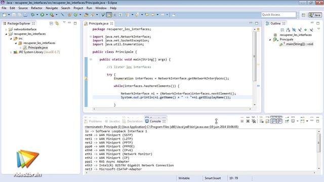 Tutoriel Java : Récupérer les interfaces réseau | video2brain.com смотреть онлайн
