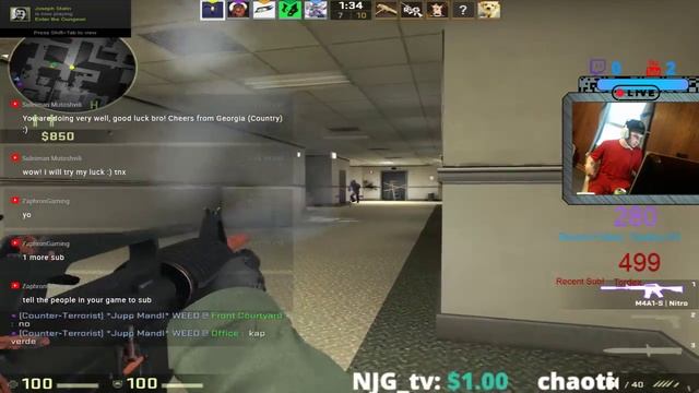 CSGO 1 Handed + Giveaway! @500 Subs! смотреть онлайн