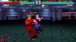 [TAS] Paul With Lei's Moves Gameplay - Tekken 3 (Arcade Version) (1st Costume)