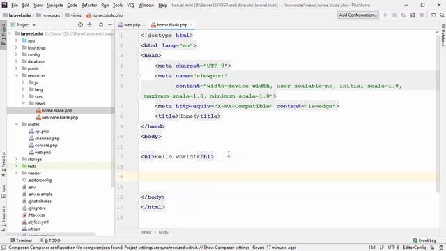 Фреймворк Laravel. Быстрый старт. Урок №2. Маршруты и шаблоны Laravel. (Андрей Кудлай-Webformyself)